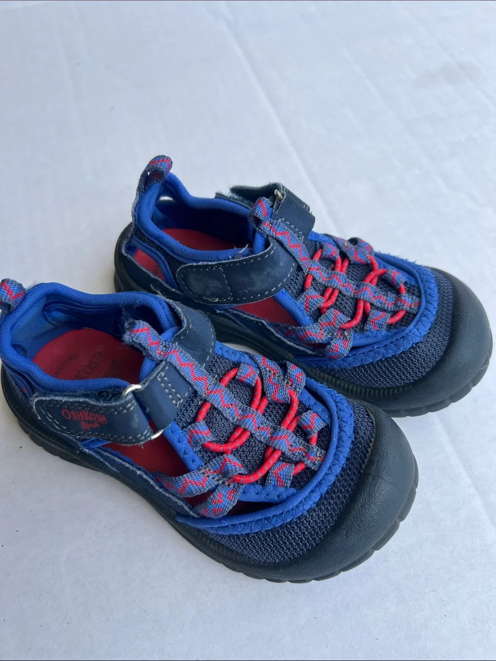 OshKosh B'gosh Blue and Red Kids Water Shoes